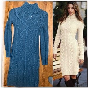 Victoria’s Secret Blue Wool Sweater Dress S Small